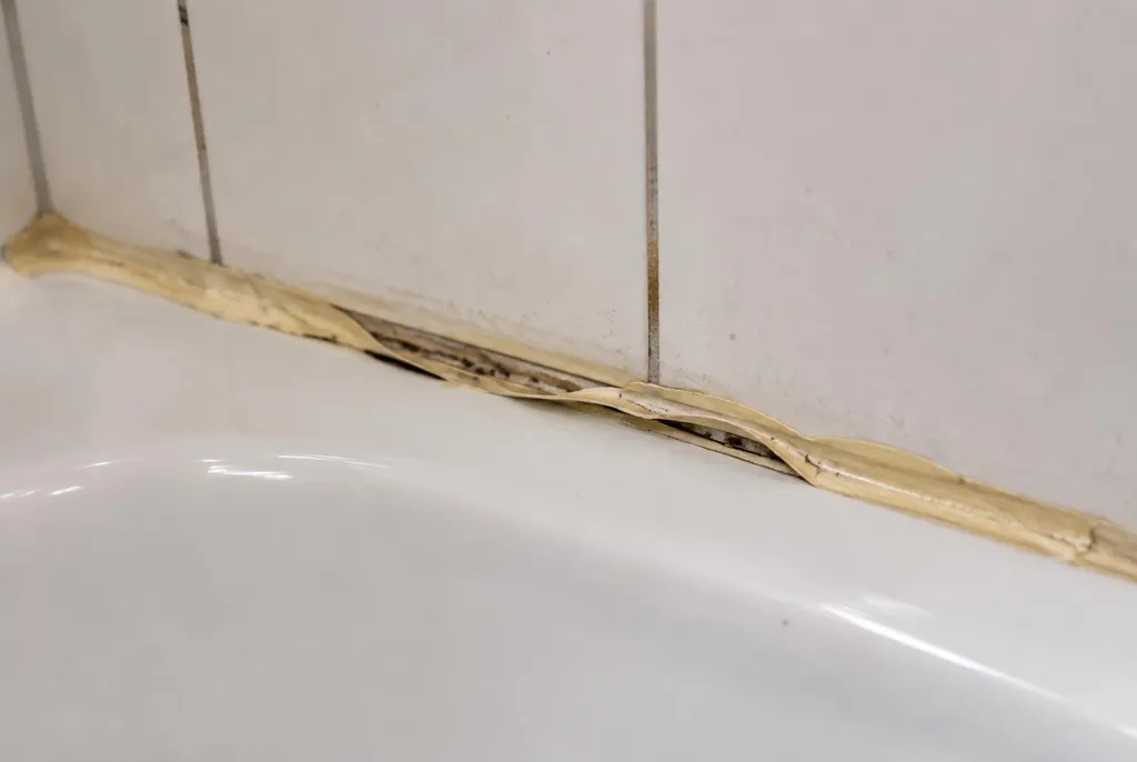 Kitbedrijf Scherpenzeel – loslatende kit naast het bad